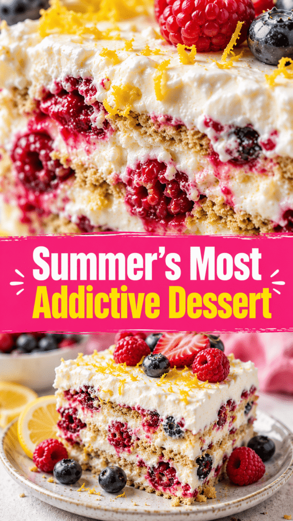 Lemon Berry Icebox Cake