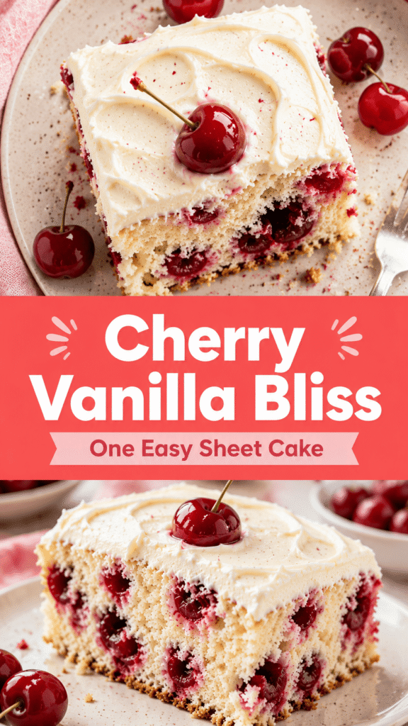 Cherry Vanilla Sheet Cake