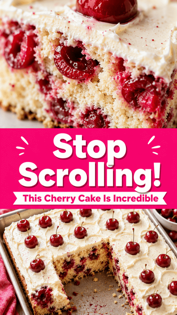 Cherry Vanilla Sheet Cake