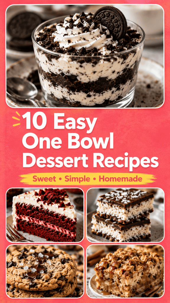 One Bowl Dessert Recipes