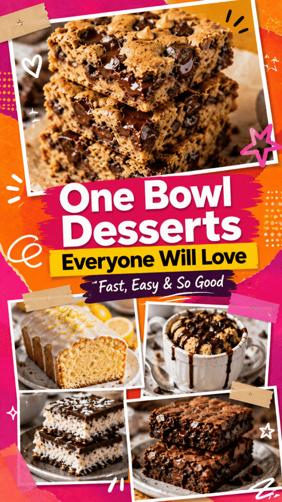 One Bowl Dessert Recipes