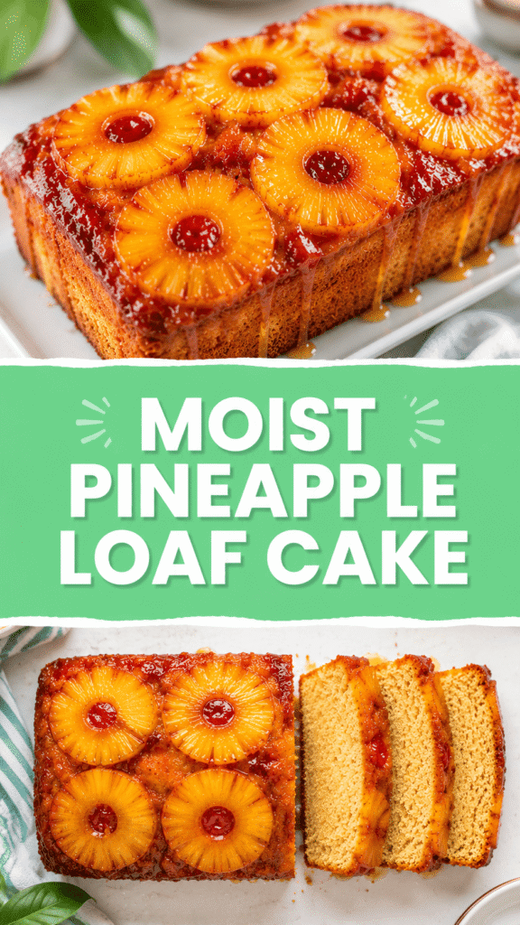 Pineapple Upside Down Loaf Cake