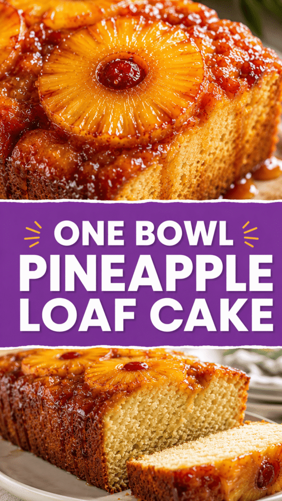 Pineapple Upside Down Loaf Cake