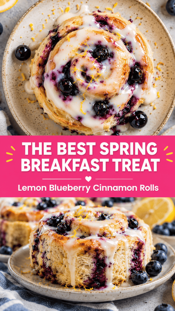 Lemon Blueberry Cinnamon Rolls