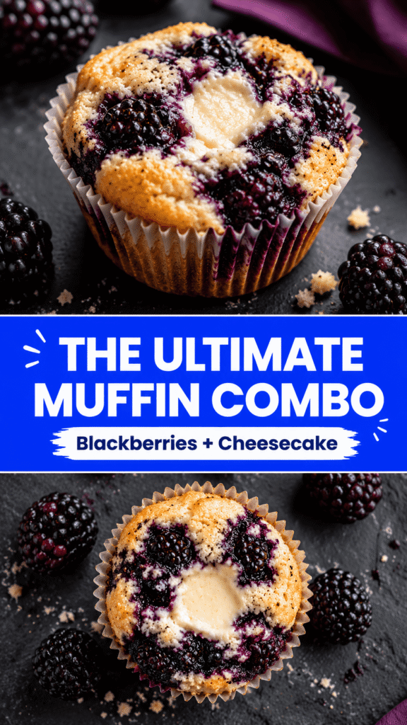 Blackberry Cheesecake Muffins