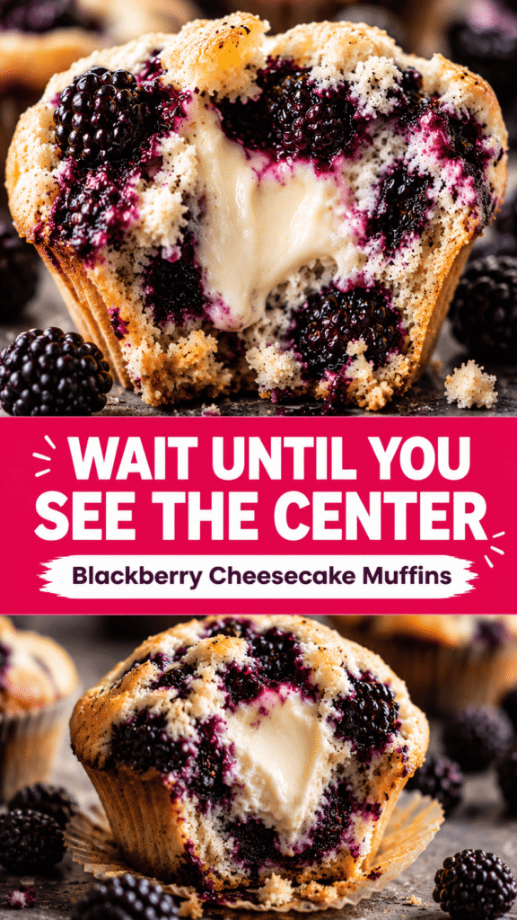 Blackberry Cheesecake Muffins