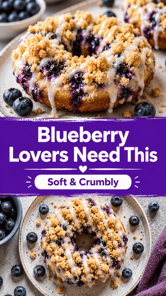 Blueberry Crumb Donuts