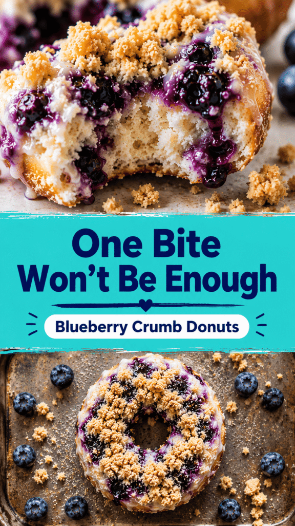 Blueberry Crumb Donuts