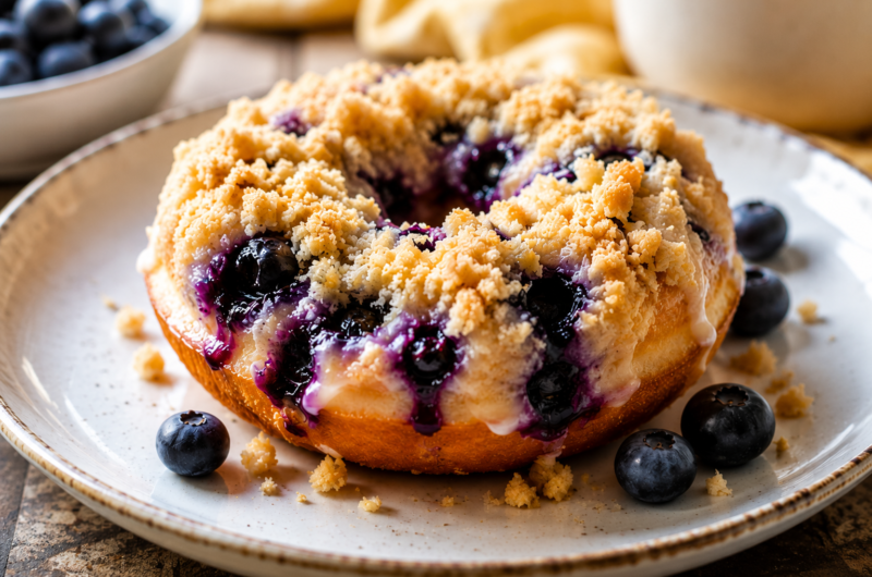 Blueberry Crumb Donuts: Soft, Sweet, and Bakery-Worthy