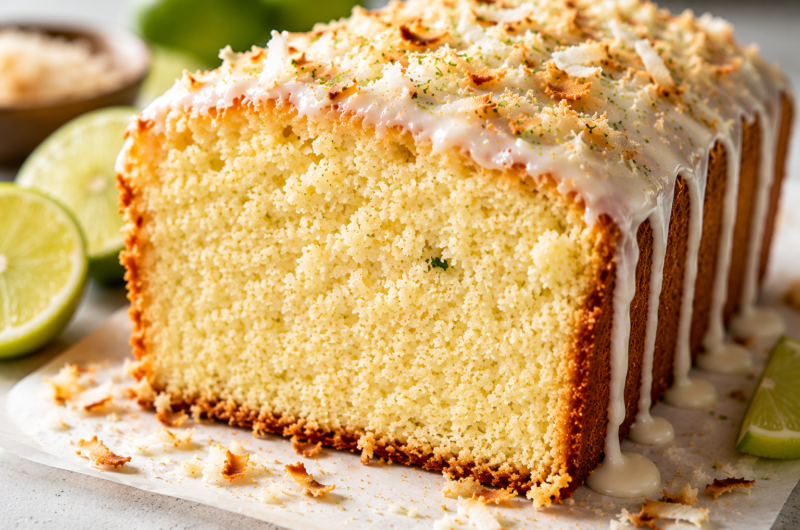 Irresistible Coconut Lime Pound Cake with a Tangy Lime Glaze