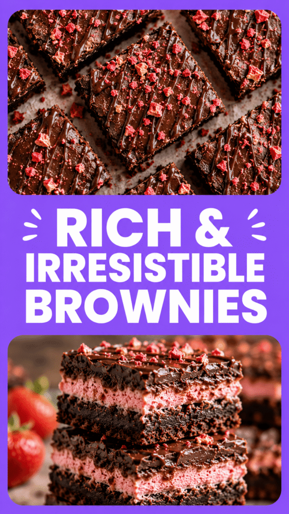 Strawberry Truffle Brownies