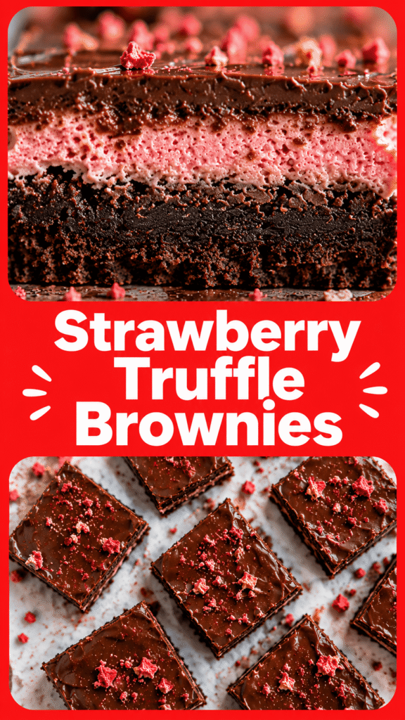 Strawberry Truffle Brownies
