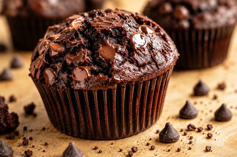 Double Chocolate Muffins: Ultimate Rich and Moist Chocolate Treat
