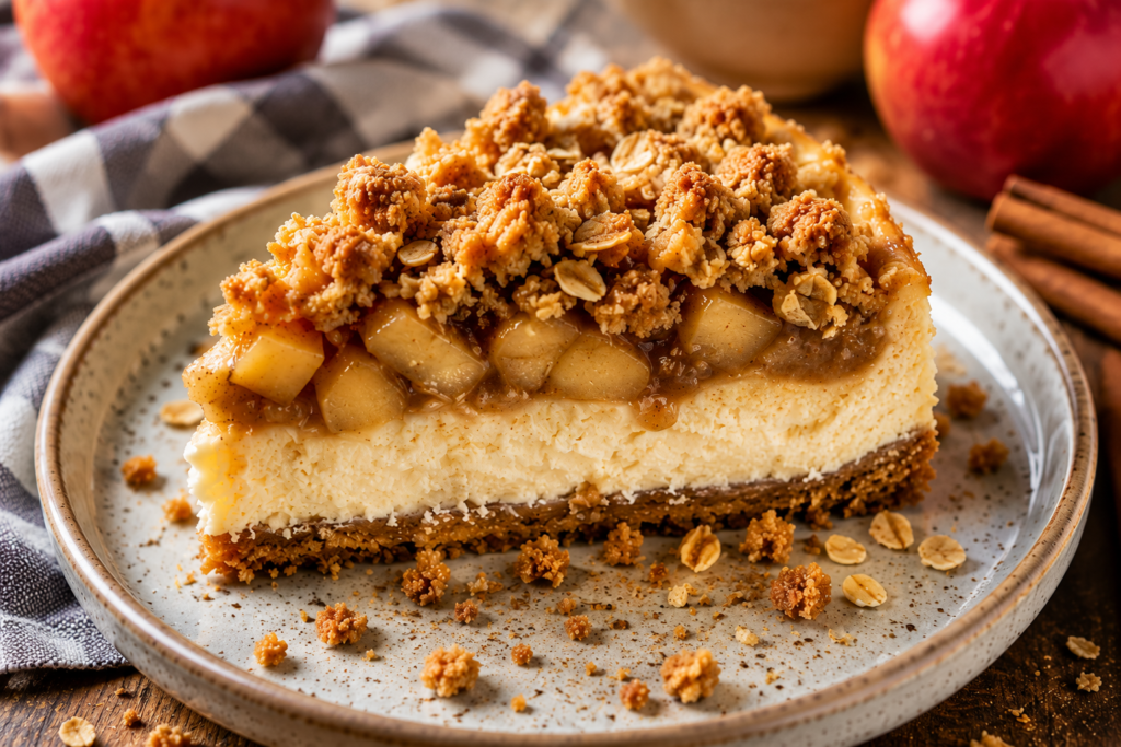 apple crisp cheesecake