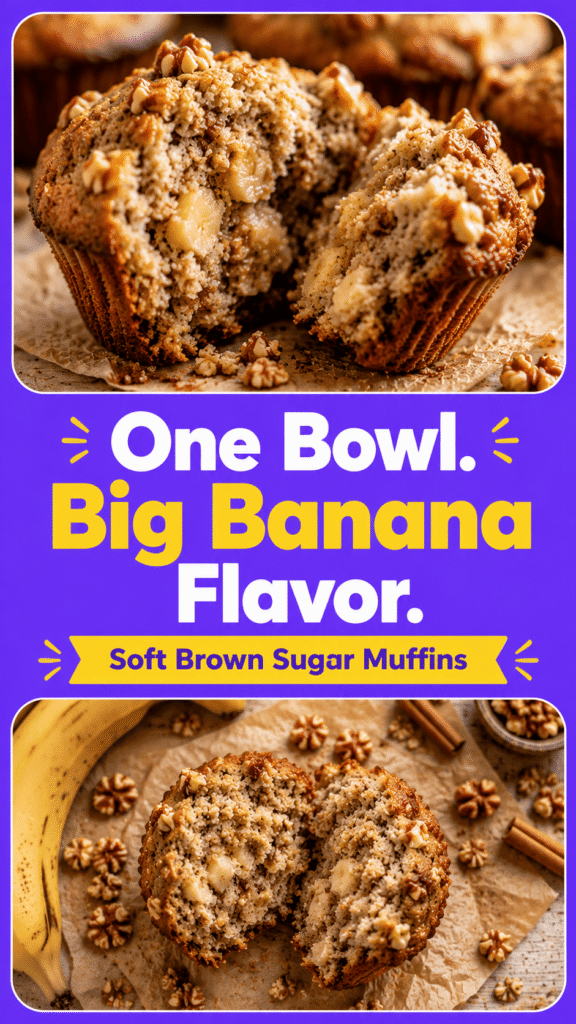 Brown Sugar Banana Nut Muffins