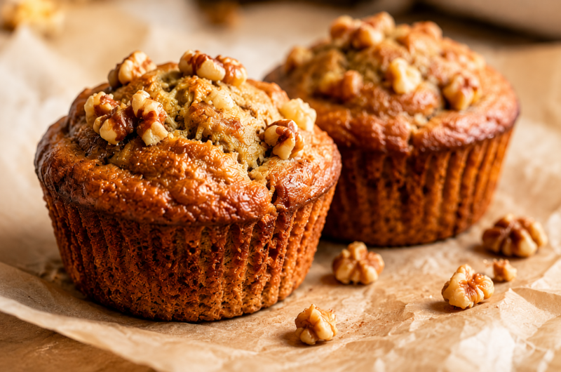 Brown Sugar Banana Nut Muffins: Soft, Moist & Easy to Make