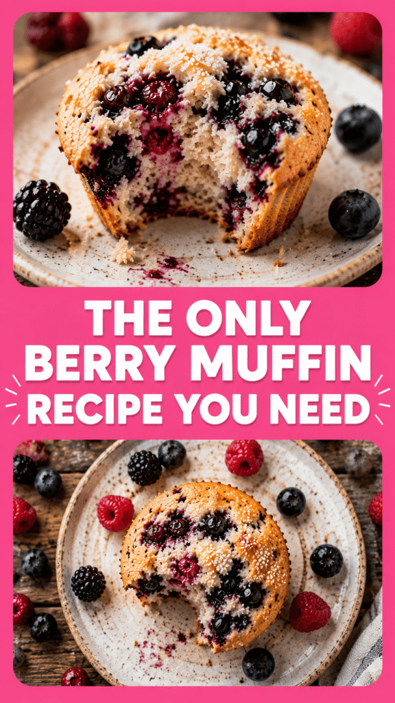 Bakery Style Triple Berry Muffins