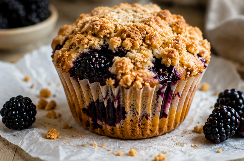 Blackberry Crumble Muffins: Soft, Bakery-Style Muffins You'll Love