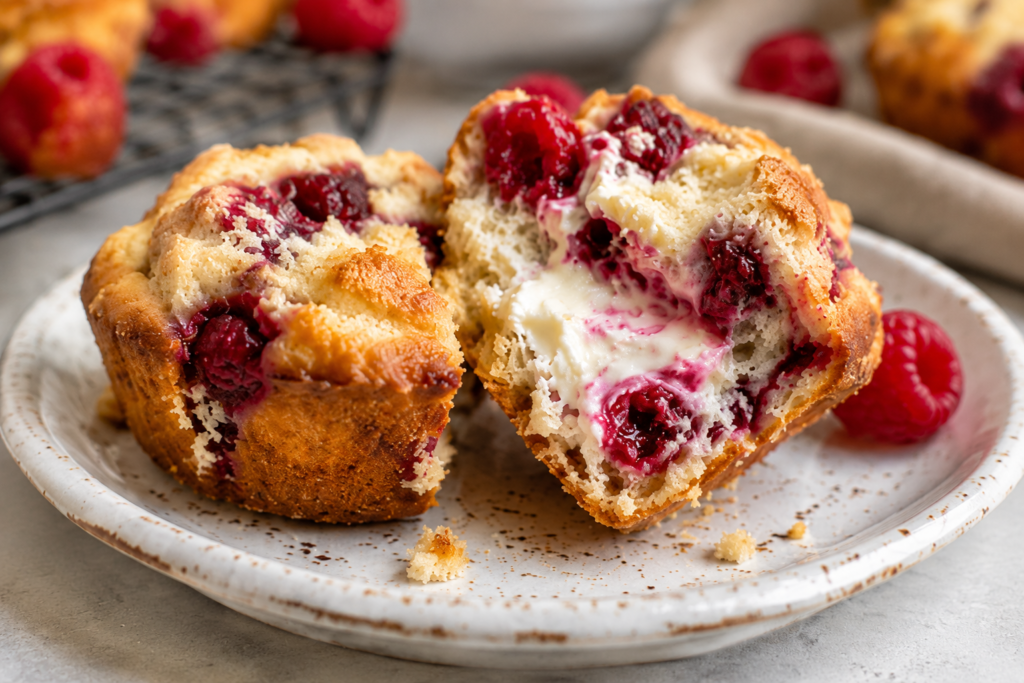 Raspberry Cream Cheese Muffins