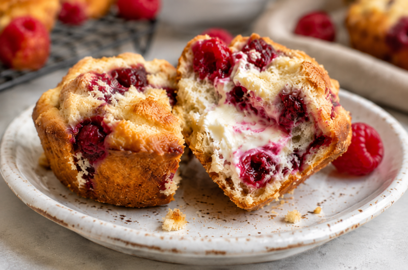 Raspberry Cream Cheese Muffins: Soft, Moist, and Bakery-Style