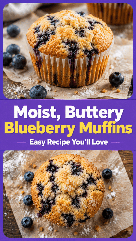 Brown Butter Blueberry Muffins