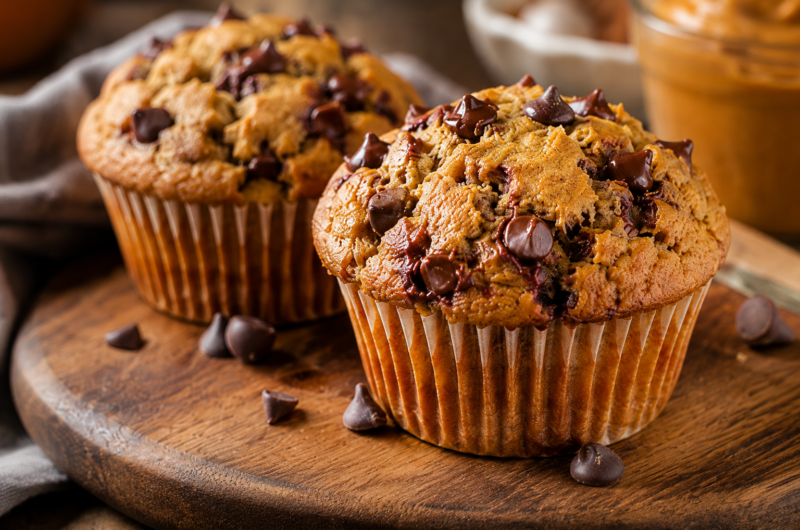 Peanut Butter Chocolate Chip Muffins: Soft, Moist & Bakery-Style