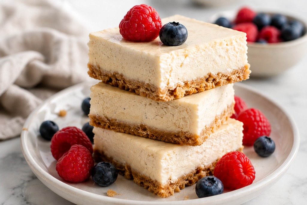 High Protein Cheesecake Bars