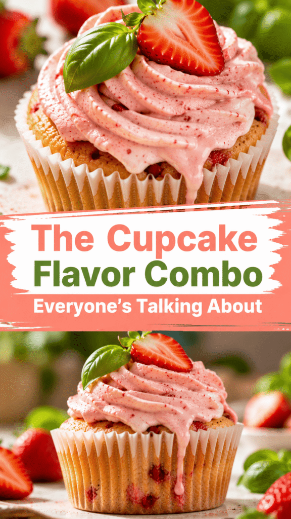 Strawberry Basil Cupcakes