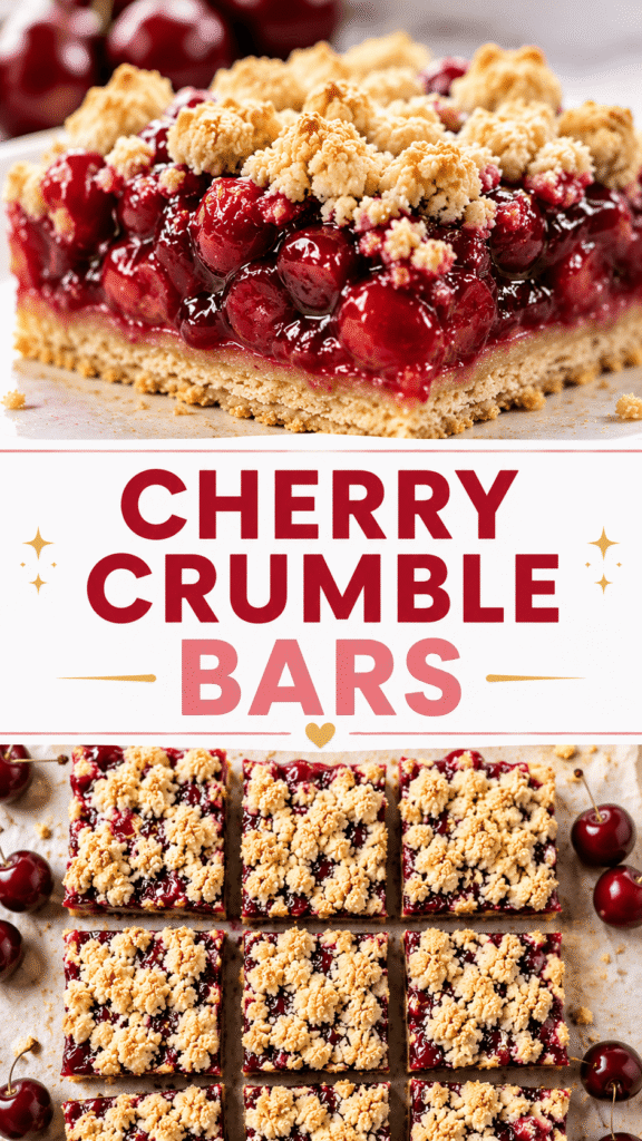 Cherry Crumble Pie Bars