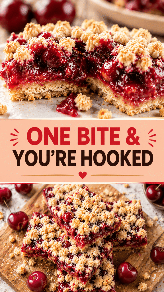 Cherry Crumble Pie Bars