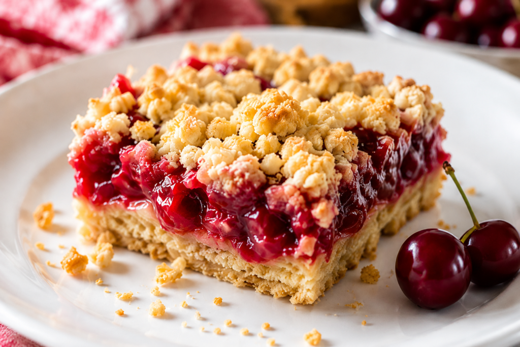 Cherry Crumble Pie Bars