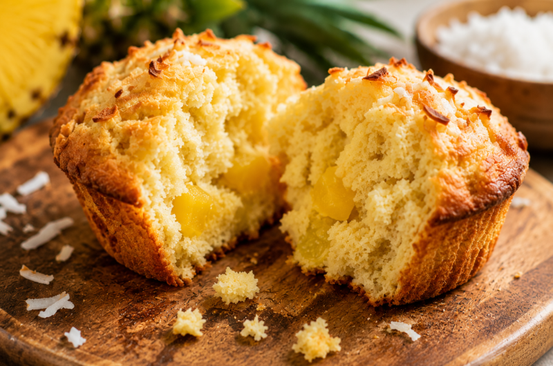 Pineapple Coconut Muffins: The Soft And Moist Tropical Treat