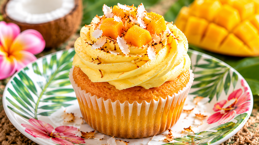 Coconut Mango Cupcakes