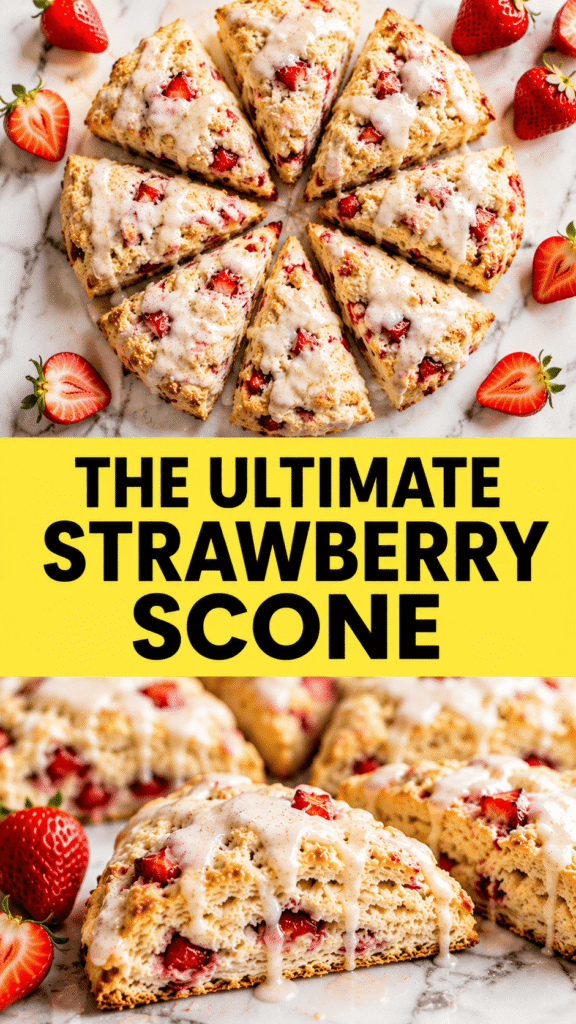 Strawberry Vanilla Bean Scones
