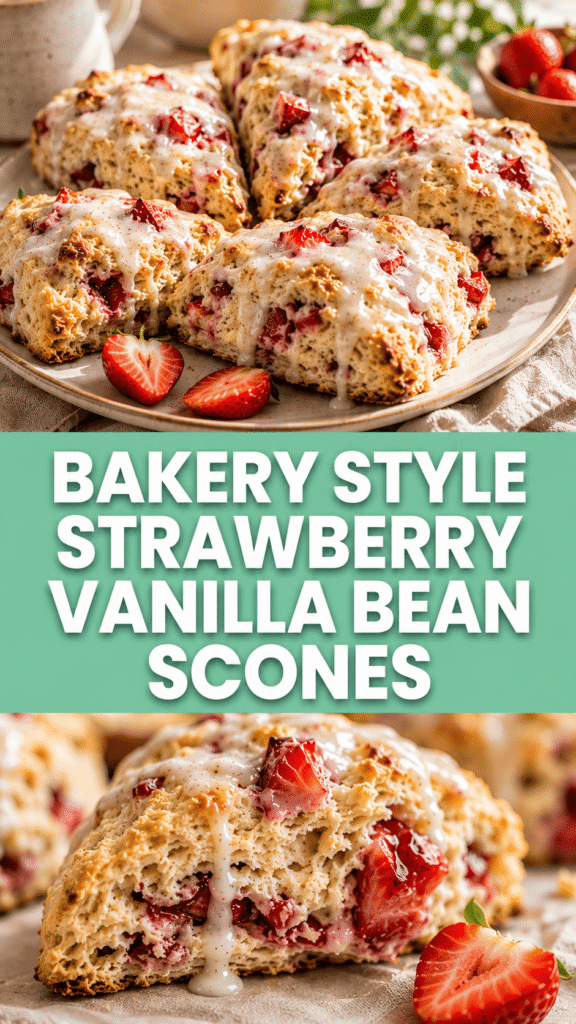 Strawberry Vanilla Bean Scones