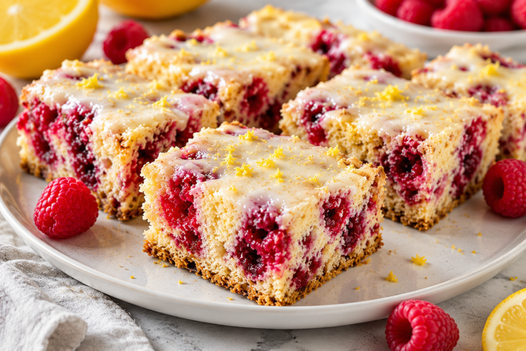 Lemon Raspberry Muffin Bars