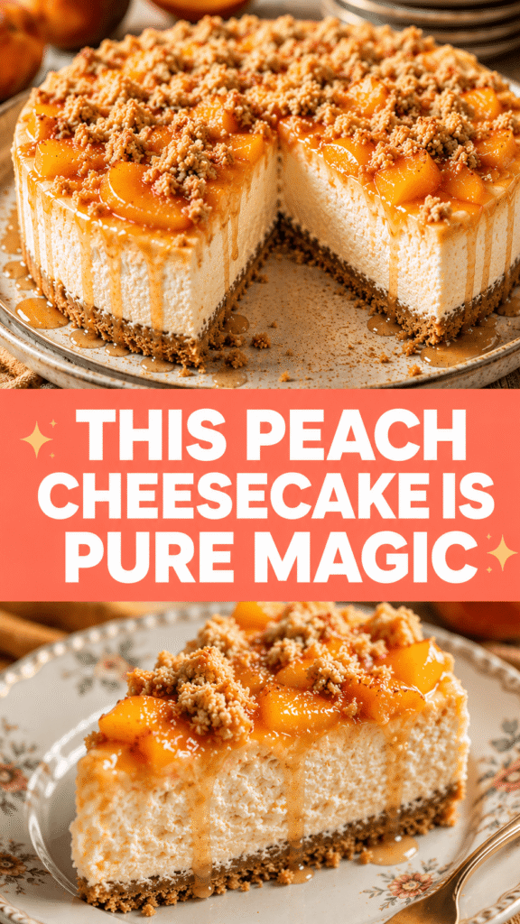 Peach Cobbler Cheesecake