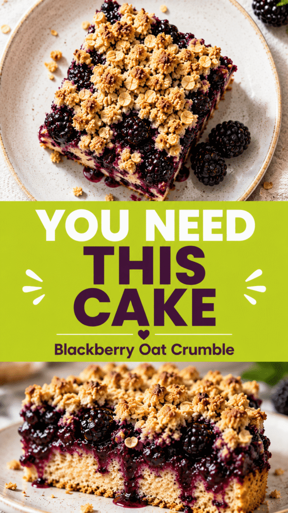 Blackberry Oat Crumble Cake