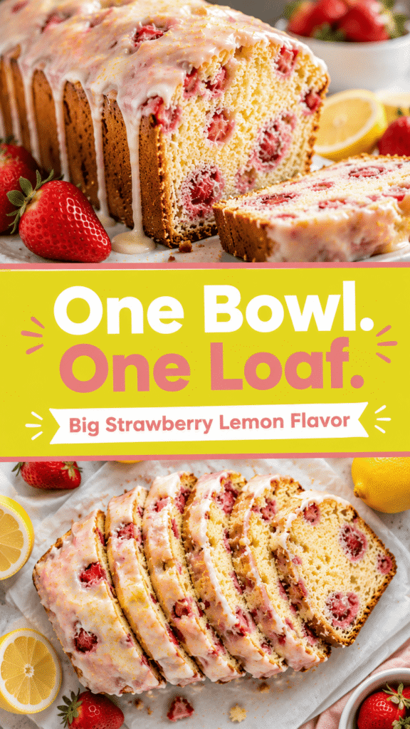 Strawberry Lemon Loaf Cake