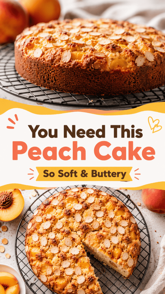 Peach Almond Muffin Cake