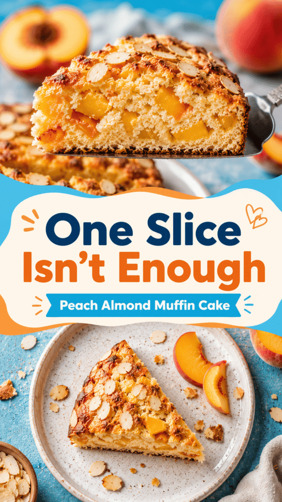 Peach Almond Muffin Cake