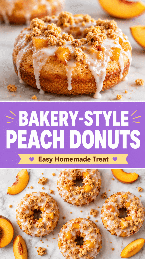 Peach Crumble Donuts