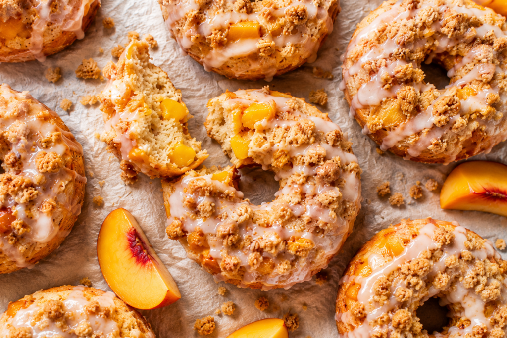 Peach Crumble Donuts