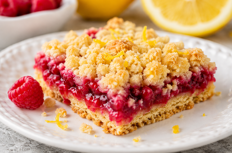 Bright and Delicious Lemon Raspberry Crumb Bars Recipe