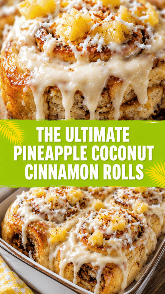 Pineapple Coconut Cinnamon Rolls