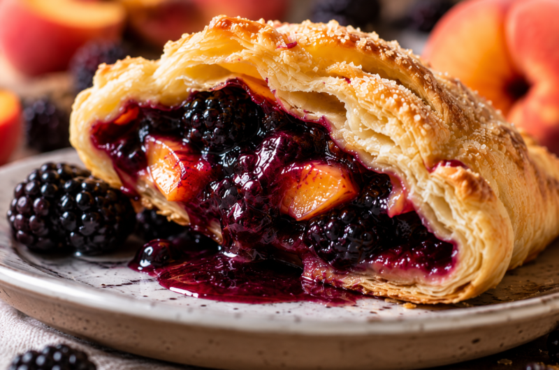 Blackberry Peach Turnovers – Flaky, Fruity, and Irresistible