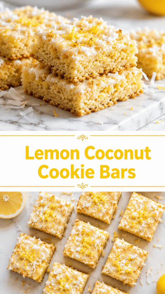 Lemon Coconut Cookie Bars