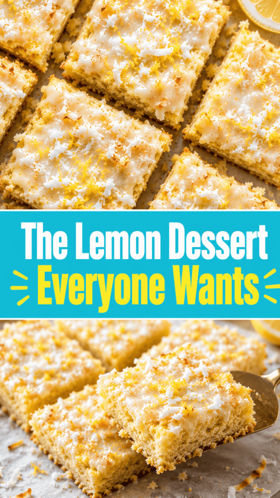 Lemon Coconut Cookie Bars