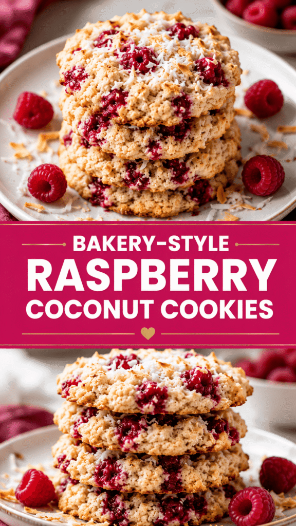 Raspberry Coconut Cookies