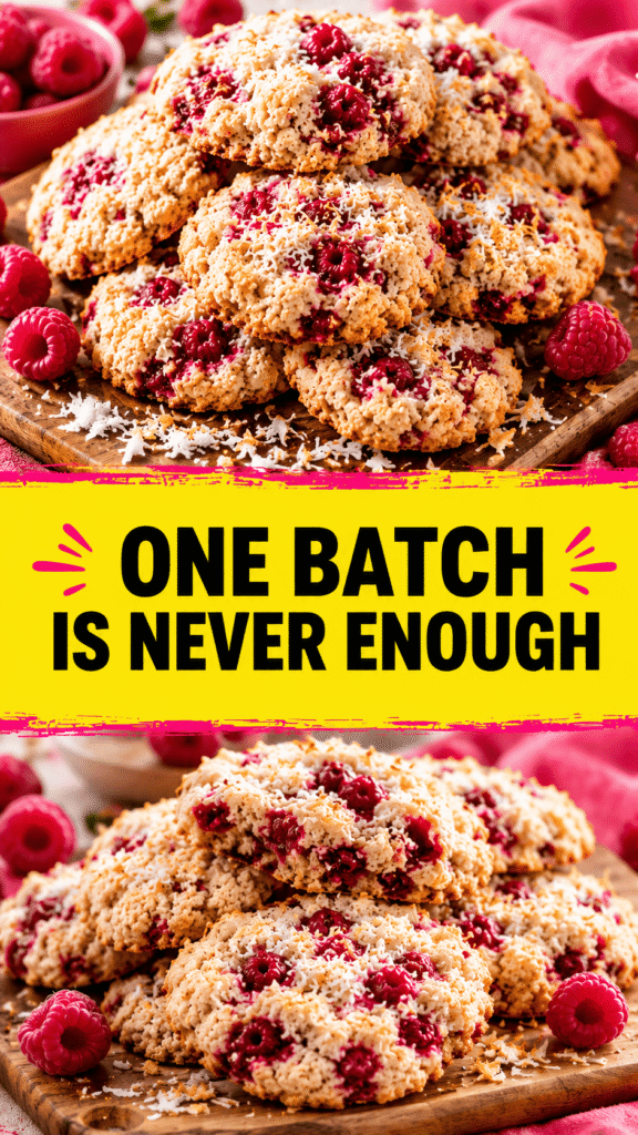 Raspberry Coconut Cookies